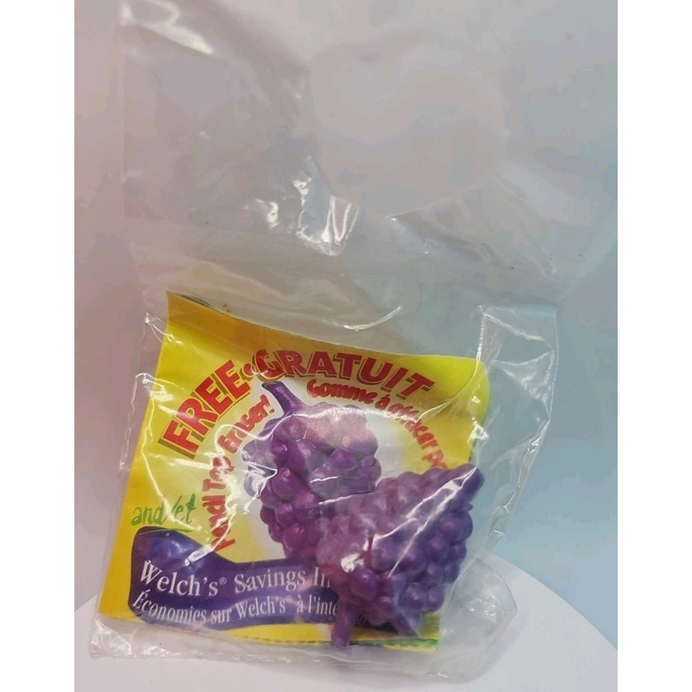 Vintage Welch's Purple Grape Pencil Top Eraser Promo Item New Sealed W/ Coupons